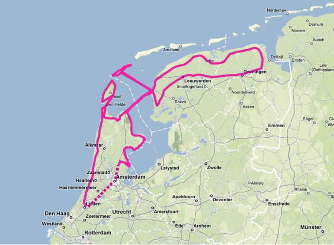 Viaje en bicicleta por el Norte de Holanda
